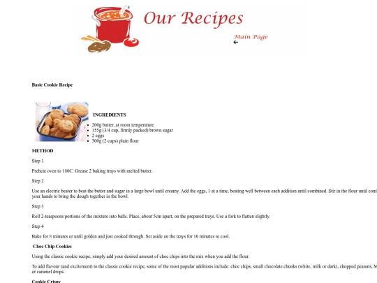 Basic Cookie Recipe screenshot