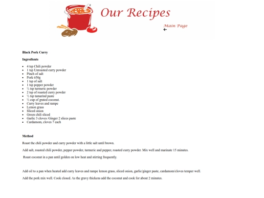 Black Pork Curry screenshot