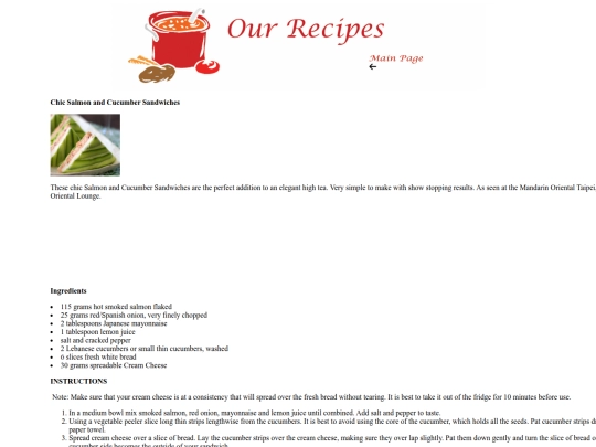 Chic Salmon and Cucumber Sandwiches screenshot