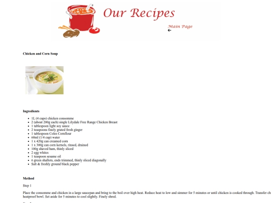 Chicken and Corn Soup screenshot
