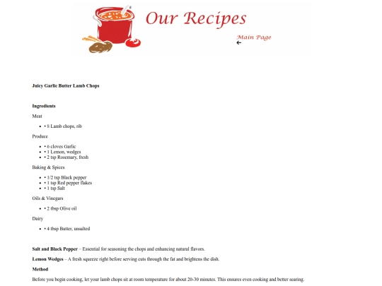 Juicy Garlic Butter Lamb Chops Curry screenshot