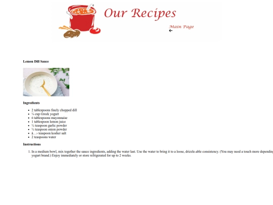 Lemon Dill Sauce screenshot