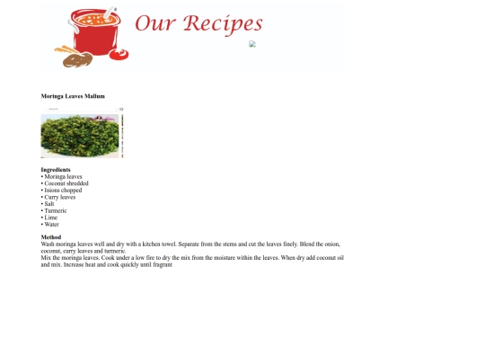 Moringa Leaves Mallum screenshot