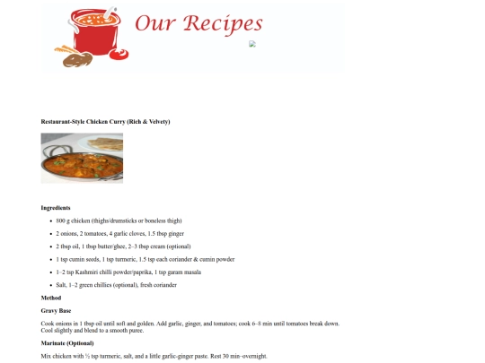 Restaurant-Style Chicken Curry screenshot