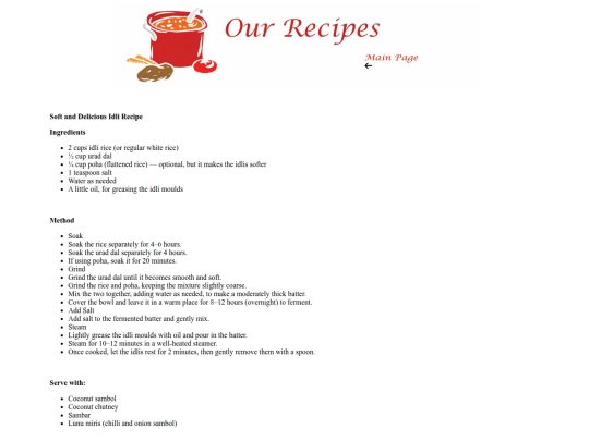 Soft Idli Recipe screenshot