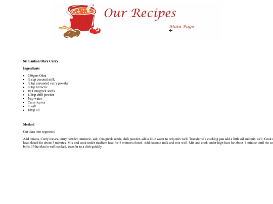 Sri Lankan Okra Curry screenshot