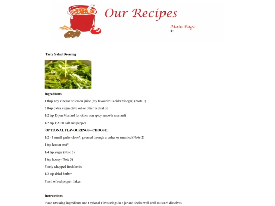 Tasty Salad Dressing screenshot