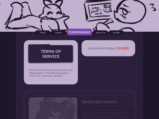 pages/commission screenshot