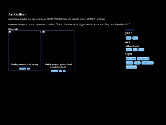 art/tagged/site screenshot