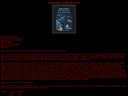 Asteroids_2600_review screenshot
