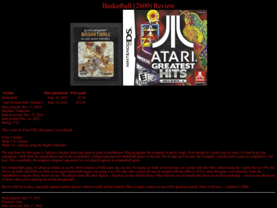 Basketball_2600_review screenshot