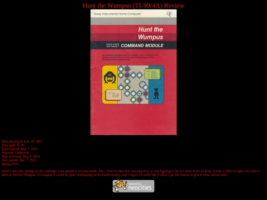 Hunt_the_Wumpus_TI99_review screenshot