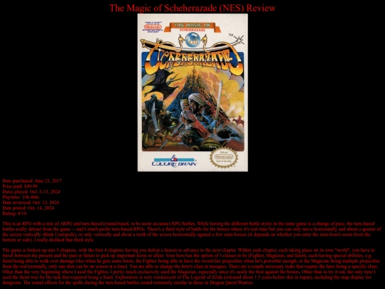 Magic_of_Scheherazade_NES_review screenshot