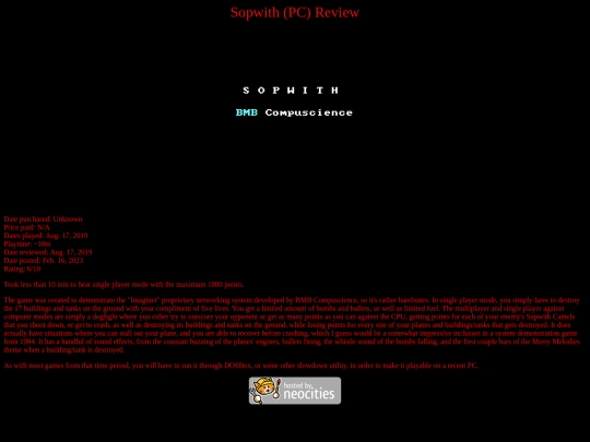 Sopwith_PC_review screenshot