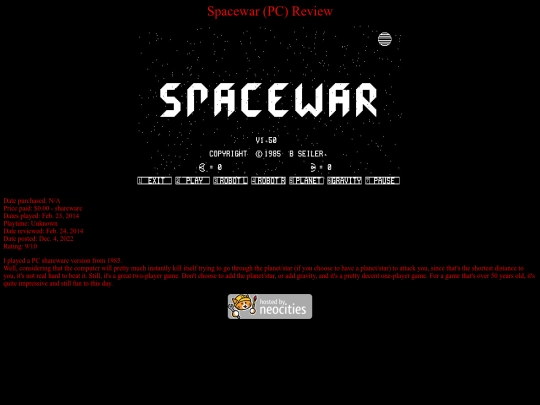 Spacewar_PC_review screenshot