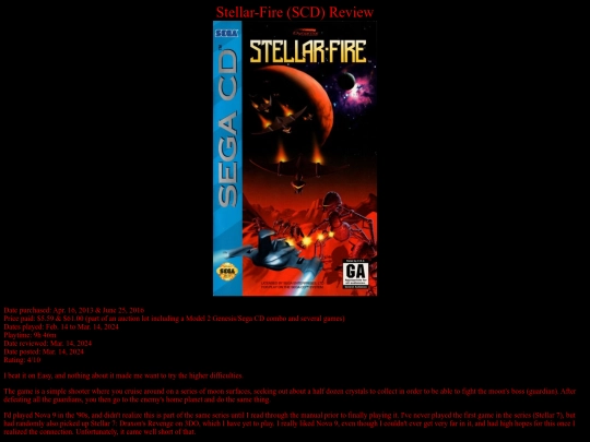 Stellar-Fire_SCD_review screenshot