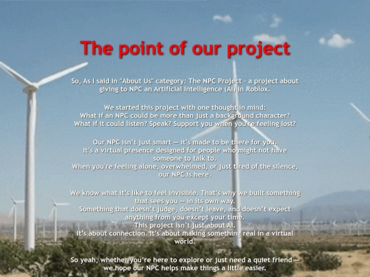 ThePointOfOurProject screenshot
