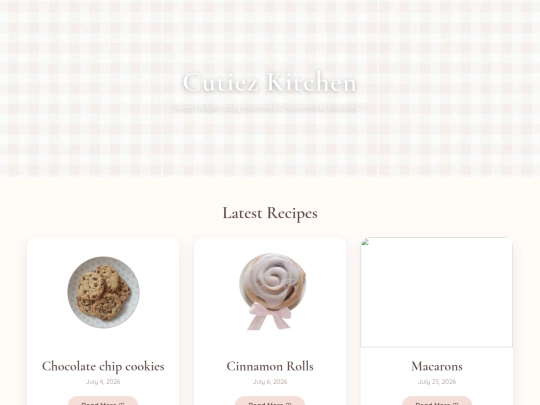 recipes screenshot
