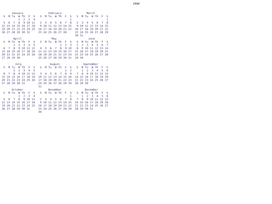 Games/falk/cali/calendars/1890 screenshot