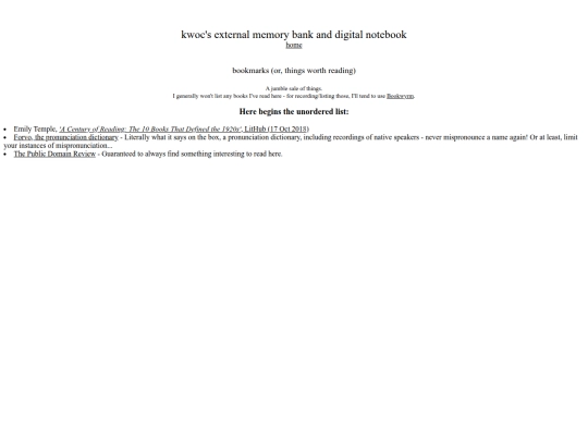 bookmarks screenshot