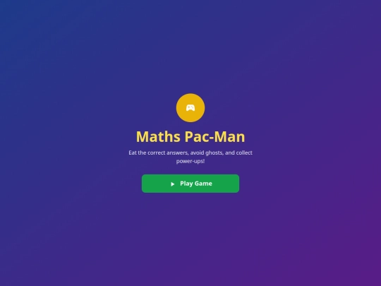 mathspacman/division screenshot