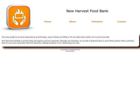 newharvestfoodbank2 screenshot