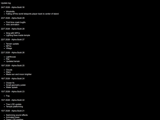 dinoland/updatelog screenshot