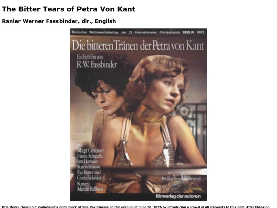 Movie Reviews/petravonkant screenshot