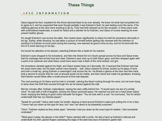 fanfic/ffxiv/GaiusEstinien/These Things screenshot
