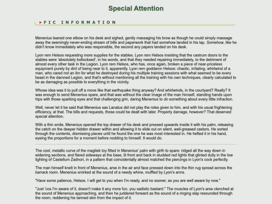 fanfic/ffxiv/LyonMenenius/Special Attention screenshot