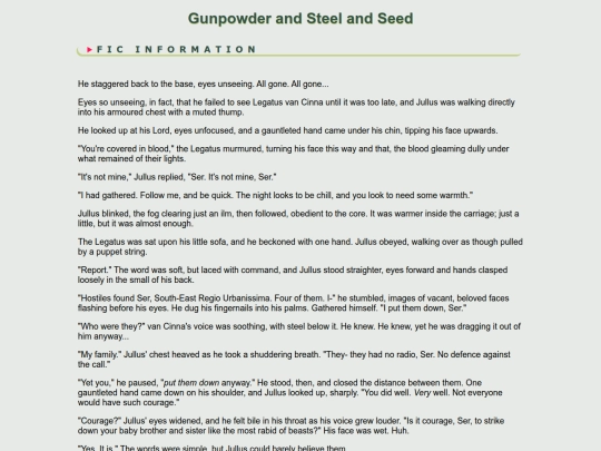 fanfic/ffxiv/QuintusJullus/Gunpowder and Steel and screenshot