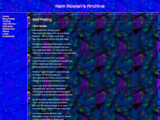 poetry/sadpoems screenshot