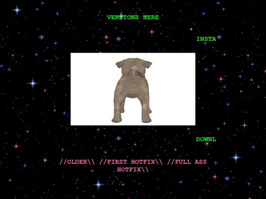 versions screenshot