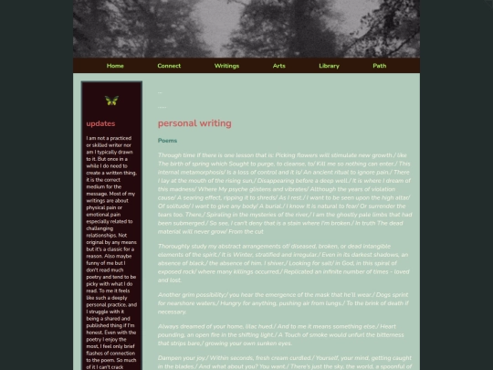 writing screenshot