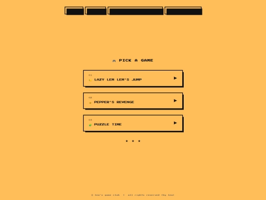 games screenshot