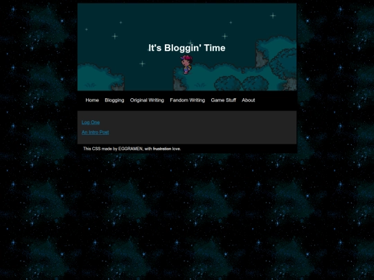 Blogging screenshot