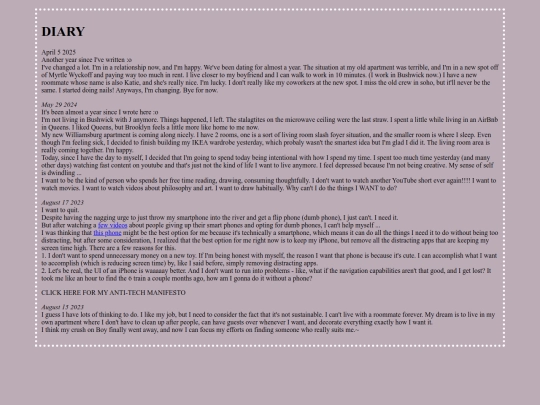 diary screenshot