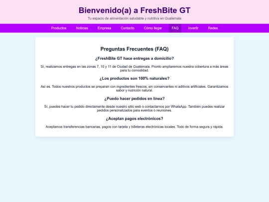 faq screenshot
