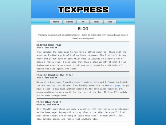 blog screenshot