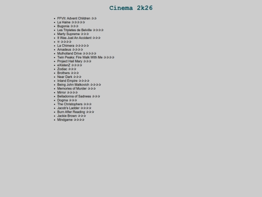 lists/cinema26 screenshot