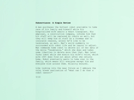 writing/subserviance screenshot