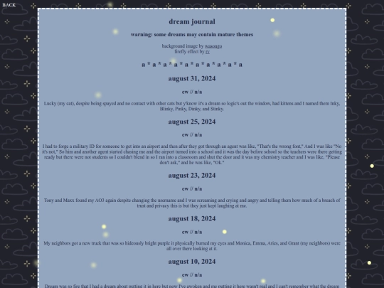 dreamjournal/dreams-old screenshot