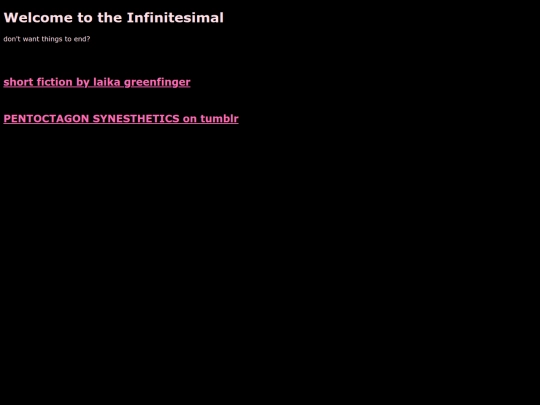 theinfinitesimal screenshot
