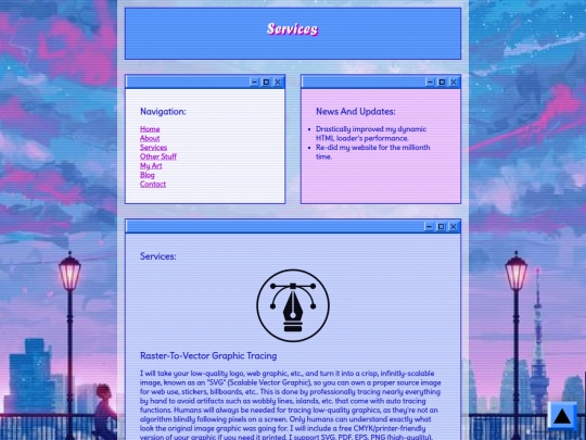 services screenshot