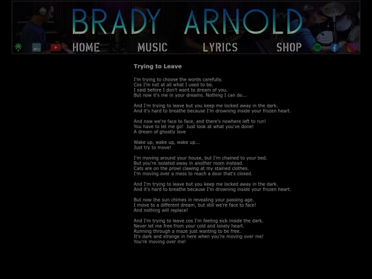 lyrics-trying-to-leave screenshot