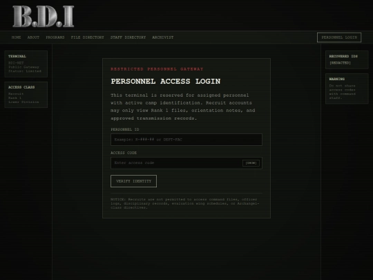 login screenshot