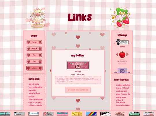 links screenshot