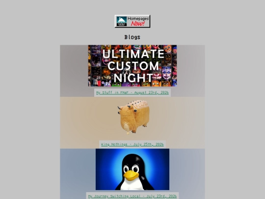 Blog screenshot