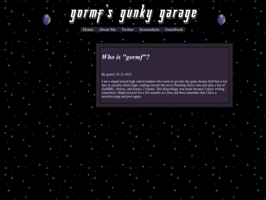 gormf_aboutMe screenshot
