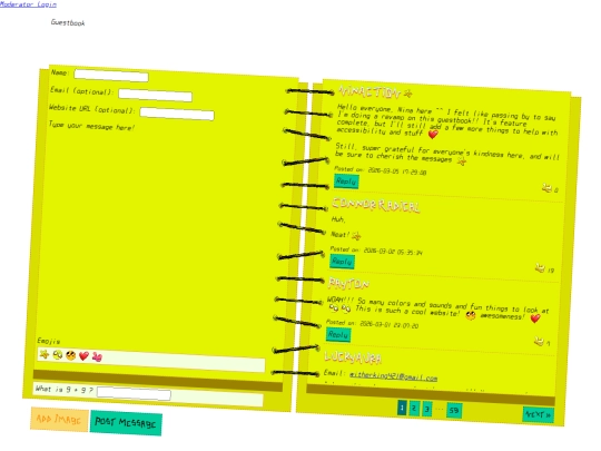 guestbook screenshot